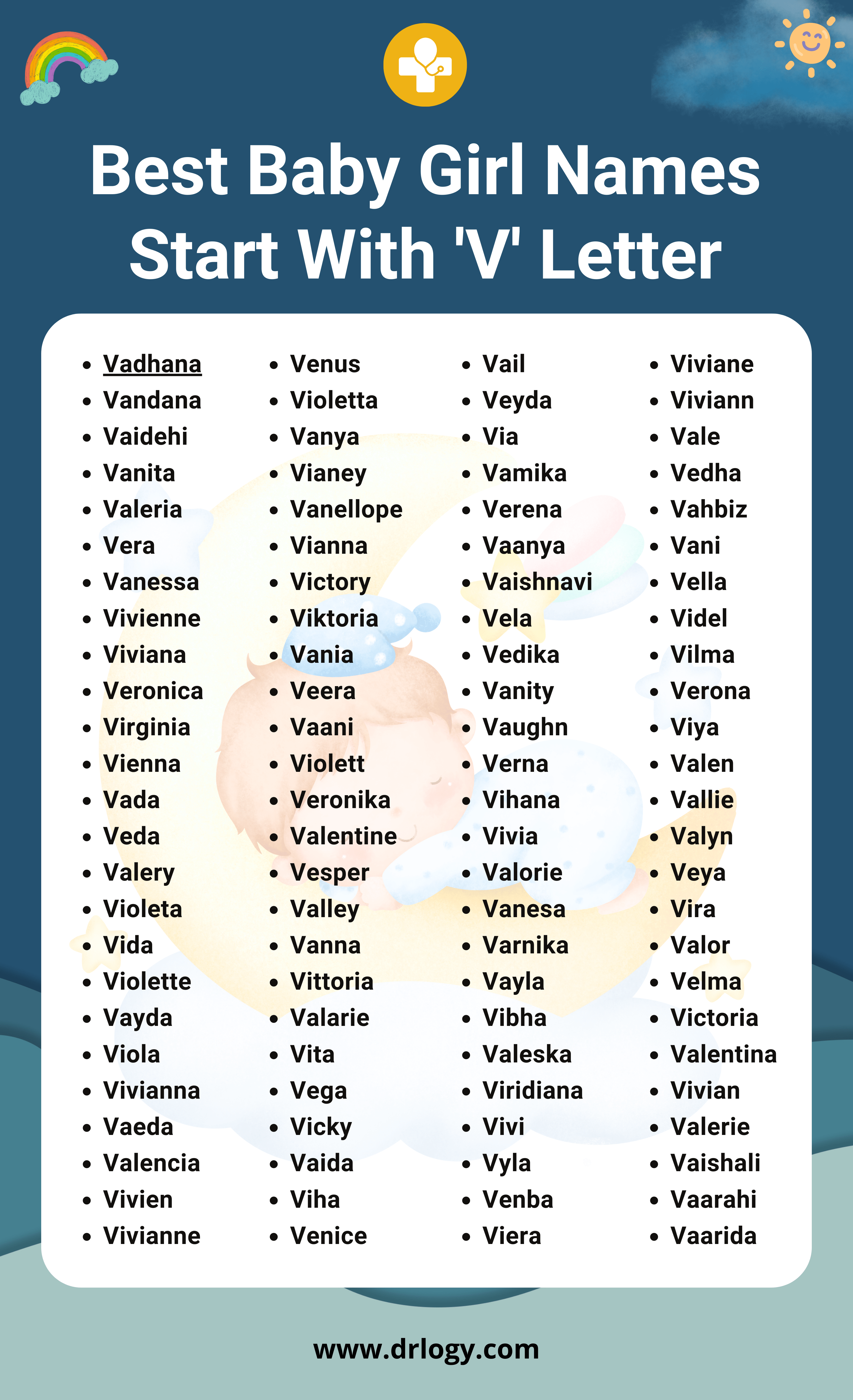 Baby Girl Names With V